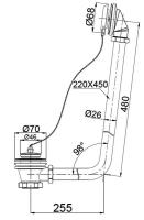 Слив-перелив для BB04/BB05/BB06, бронза  BB567-OVF-BRN BelBagno