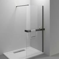 Душевые перегородки Walk-In HR   VSW-4HR800CLB 800х2000 профиль черный стекло прозрачное VINCEA