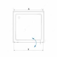 Душевая дверь RGW SV-02  80*200 06320208-11 профиль Хром стекло Прозрачное 6 мм RGW