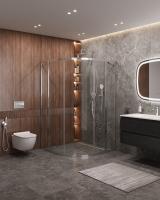 Душевой уголок,полукруглый MOLVENO-R-11-90+30-C-Cr-IV 1200x1200x1950 Cezares