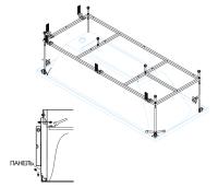 Металлический каркас для акриловой ванны 1700x800 EMP-170-80-MF-R Cezares