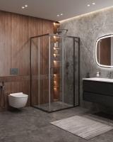 Душевой уголок, прямоугольный MOLVENO-AH-21-100+30-C-GM-IV 1300x1000x1950 Cezares