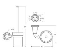 Щетка для унитаза настенная цвет Хром AM-E-2608-Cr Art&Max