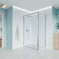 Душевой угол раздвижной E1-SP-CH-11070-01-C9 1100х700x1950 Цвет профиля Хром Стекло  Прозрачное Veconi