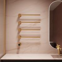 Полотенцесушитель элетрический из нержавеющей стали с таймером   брашированное 
золото 532 × 670 x 50 VTD-2H1BG Vincea