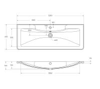Раковина из искусственного мрамора BB1200/455-LV-MR-ALR BelBagno
